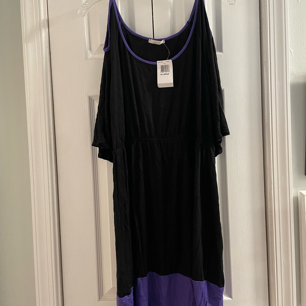 Cold shoulder mini dress
